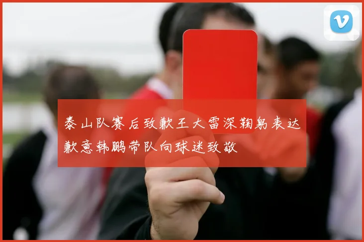 泰山队赛后致歉王大雷深鞠躬表达歉意韩鹏带队向球迷致敬